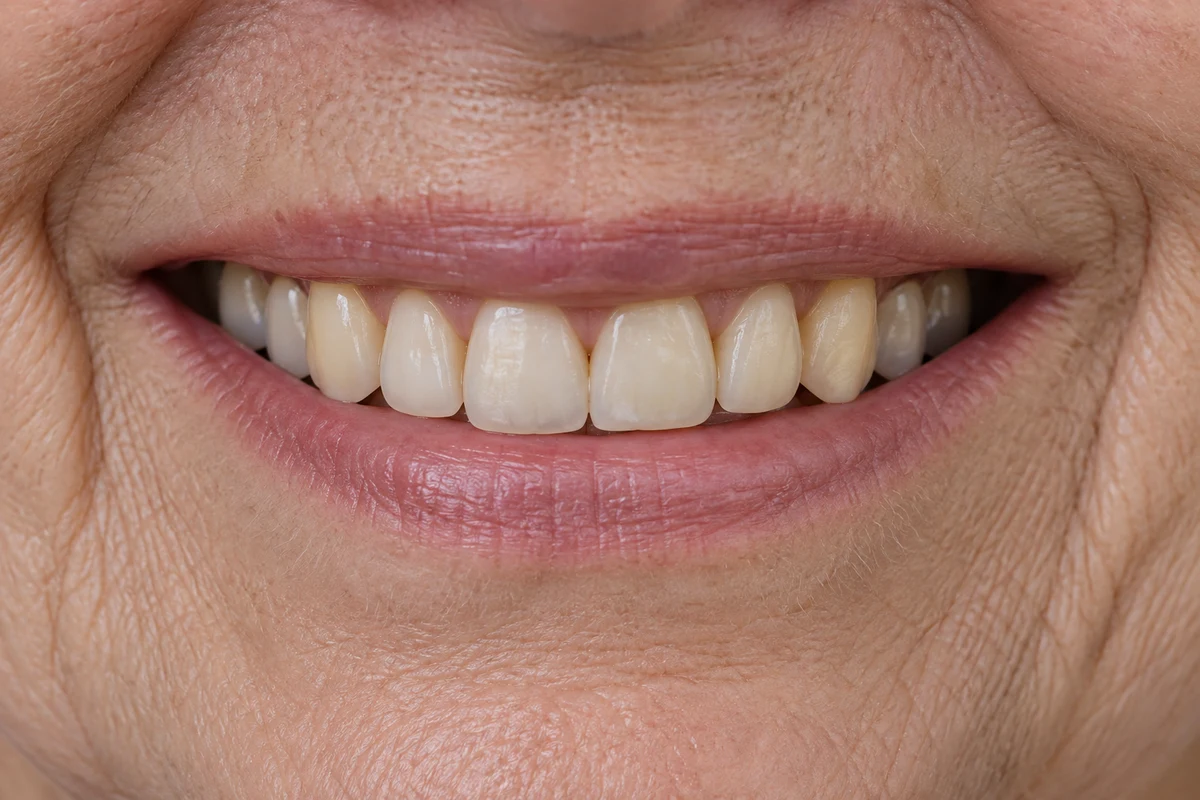 Sonrisa de una mujer mayor