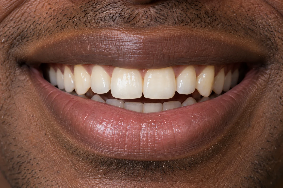 Sonrisa de un hombre joven